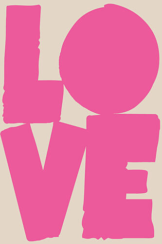 Bold Pink Love Art Print by Melloi Art Prints