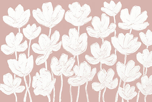 Soft Floral Pattern Art Print by Melloi Art Prints