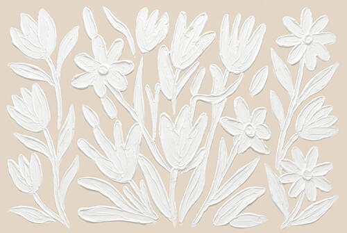 Soft Botanical Texture Art Print by Melloi Art Prints
