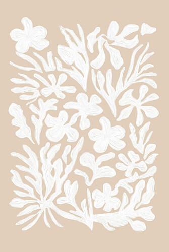 Soft Botanical Forms Art Print by Melloi Art Prints
