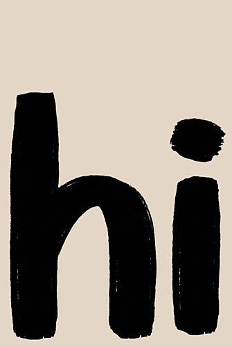Friendly Hi Word Art Print
