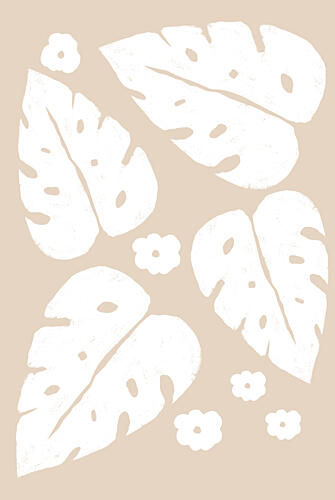 Monstera Botanical Flow Art Print by Melloi Art Prints