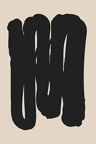 Bold Black Strokes Art Print by Melloi Art Prints