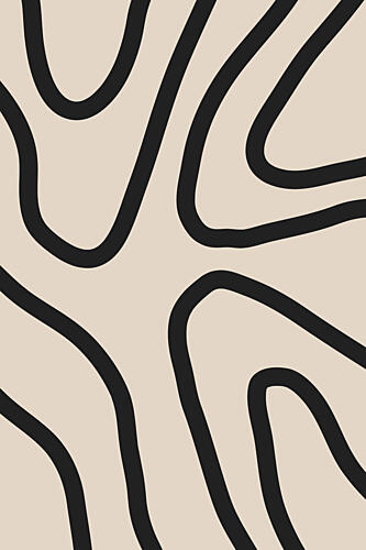 Flowing Abstract Lines Art Print by Melloi Art Prints