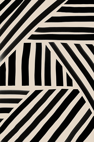 Modern Geometric Stripes Art Print by Melloi Art Prints