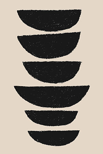 Stacked Desert Arches Geometric Print