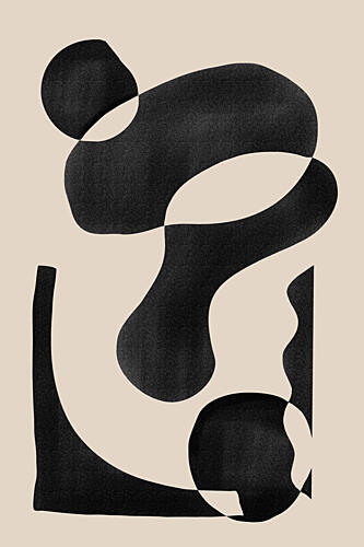 Dynamic Organic Shapes Art Print by Melloi Art Prints