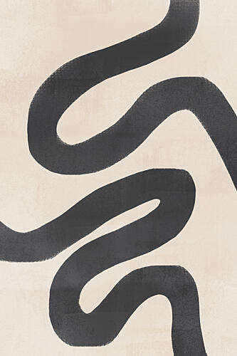 Winding Minimalist Lines Art Print by Melloi Art Prints
