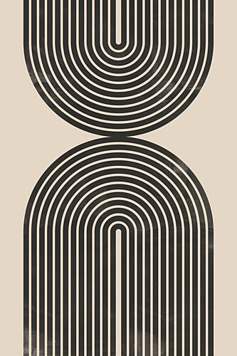 Minimalist Arch Curves Art Print by Melloi Art Prints