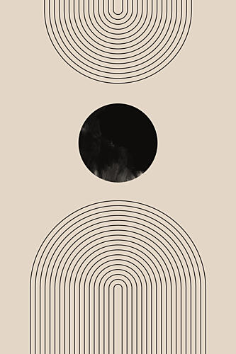 Abstract Lunar Arches Art Print by Melloi Art Prints