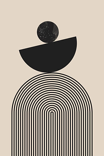 Abstract Geometric Balance Art Print by Melloi Art Prints