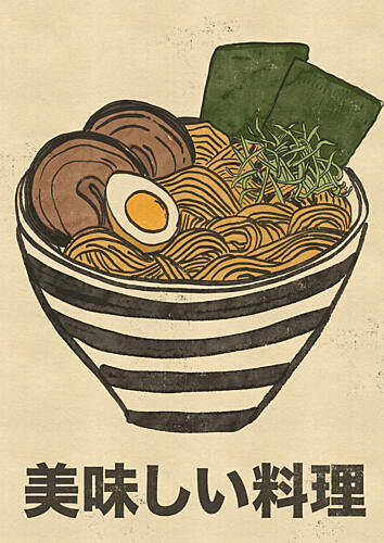Delicious Japanese Cuisine Art japonais reproduction