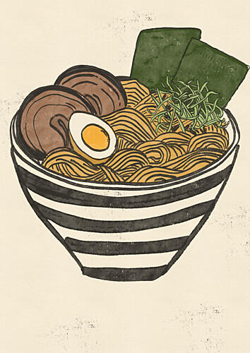 Hearty Ramen Bowl Art Print