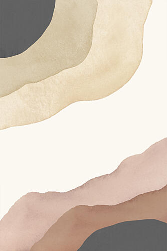 Earthy Wavy Layers Aquarelle reproduction