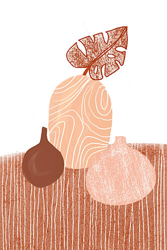 Boho Still Life Vases Bohème reproduction