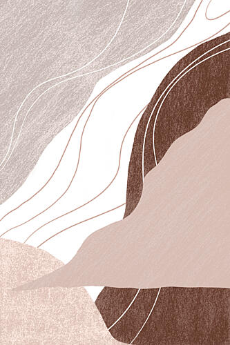 Gentle Abstract Landscape Art Print by Melloi Art Prints