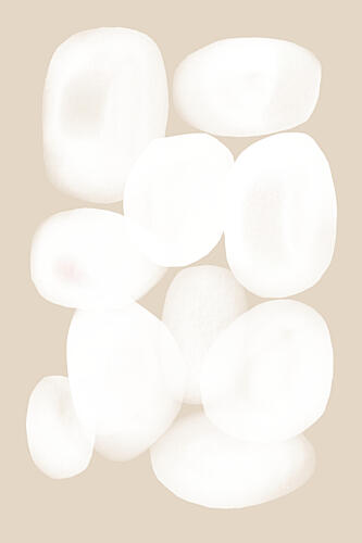 Soft Organic Shapes Art Print by Melloi Art Prints