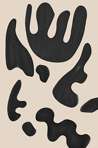 Abstract Organic Shapes Art Print by Melloi Art Prints