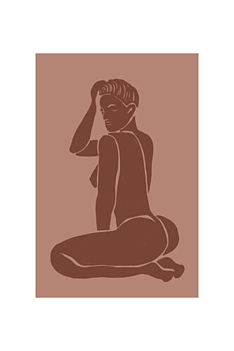 Graceful Nude Silhouette Figuratif reproduction
