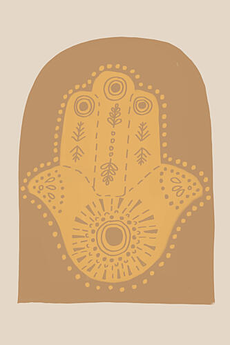 Bohemian Hamsa Hand Religieux reproduction