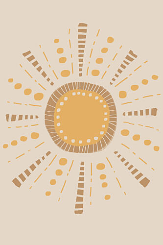 Bohemian Sun Rays Art Print