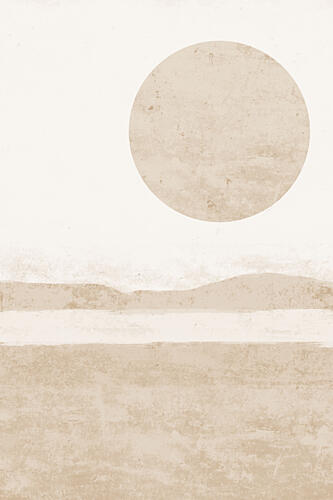Abstract Desert Sun Montagne reproduction