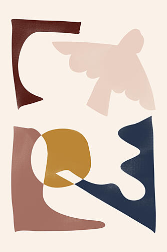 Abstract Organic Shapes Art Print by Melloi Art Prints