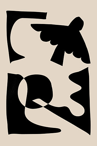 Modern Abstract Shapes Art Print by Melloi Art Prints