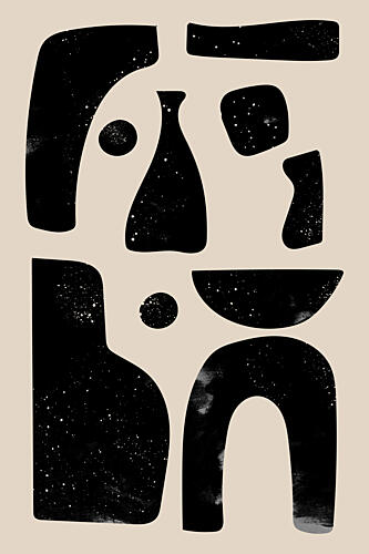 Textured Organic Shapes Art Print by Melloi Art Prints