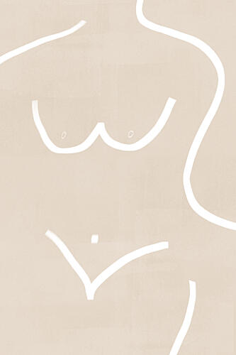 Minimalist Female Form Art Print by Melloi Art Prints