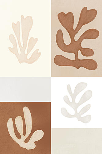 Earthy Organic Shapes Art Print by Melloi Art Prints