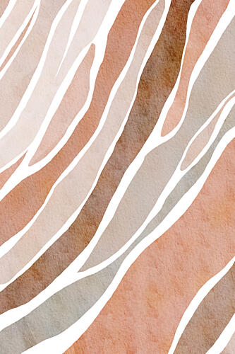 Earthy Abstract Waves Aquarelle reproduction