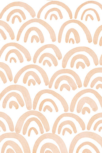 Neutral Rainbow Pattern Art Print
