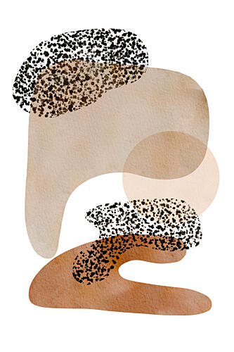 Earthy Organic Shapes Bohème reproduction