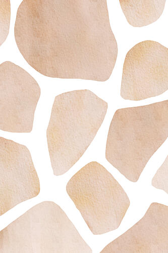 Soft Organic Shapes Aquarelle reproduction