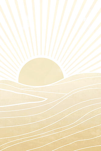 Golden Desert Sun Doré reproduction