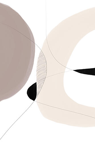 Serene Abstract Curves Geometric Print