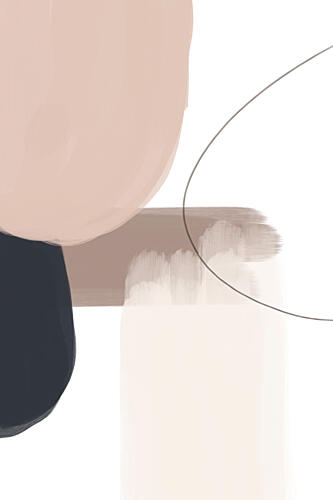 Soft Abstract Forms Geometric Print
