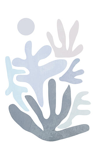 Muted Organic Forms Art Print by Melloi Art Prints