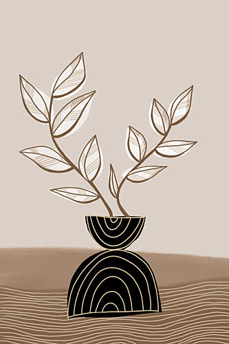Minimalist Botanical Balance Art Print by Melloi Art Prints