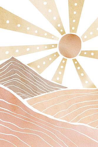 Warm Desert Sun Montagne reproduction