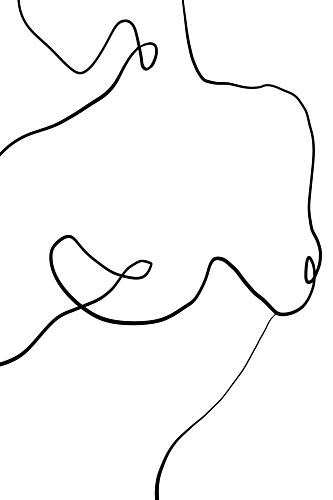 Minimalist Female Torso Art nouveau reproduction
