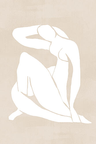 Elegant Abstract Nude Art Print by Melloi Art Prints