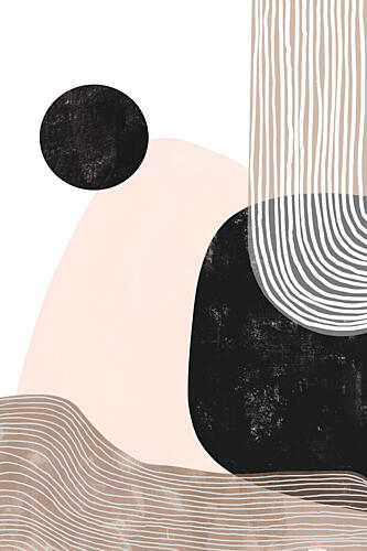 Earthy Abstract Balance Art Print by Melloi Art Prints