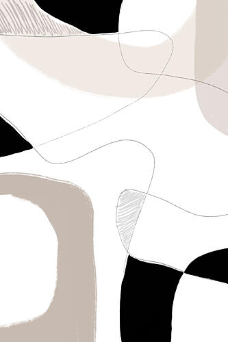 Organic Flowing Shapes Art Print by Melloi Art Prints