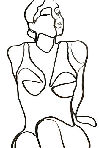 Continuous Line Woman Mode reproduction