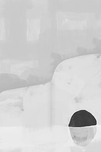 Minimalist Stone Reflection Art Print by Melloi Art Prints