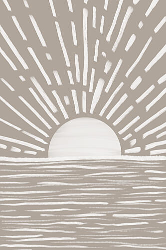Calm Abstract Sunrise Océan reproduction