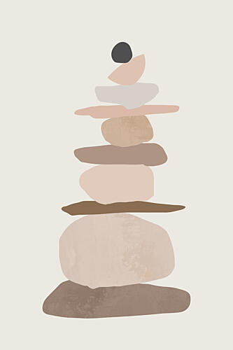 Balanced Stone Stack Art Print by Melloi Art Prints