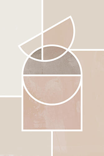 Pastel Abstract Geometry Art Print by Melloi Art Prints